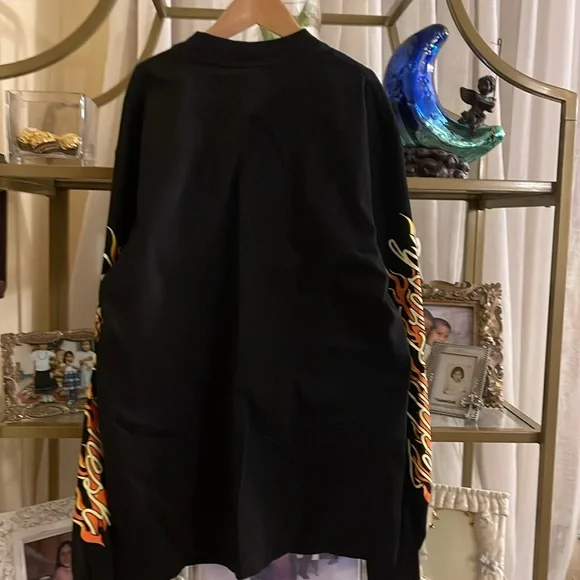 Teddy Fresh Cowboy Hat Fire Long Sleeve crewneck shirt Size small - Picture 5 of 6